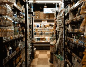 Shelves in a Supermarket 